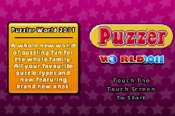 Puzzler World 2011 (Europe) screen shot title